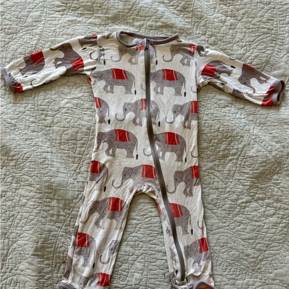 KicKeePants Super Soft One Piece (Elephant Print)